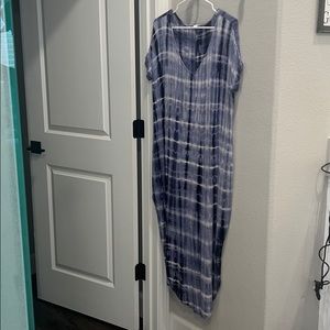 Blue Tye Dye Maxi Dress